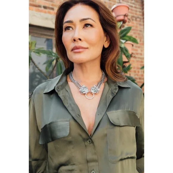 NWT Eye Candy Los Angeles Cartier Style Double Leopard Necklace - Picture 6 of 7